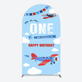 Aperturee - Aperturee Blue Sky One Year Has Flown By Birthday Arch Backdrop